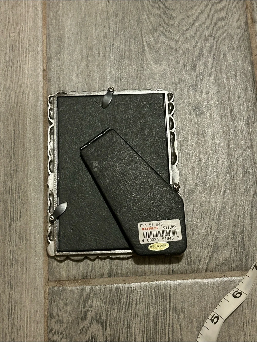 vintage conversation hearts pewter picture frame